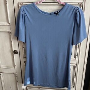 Express Women's Soft Blue Puff Sleeve Tee